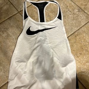 Nike black & white t-back tank